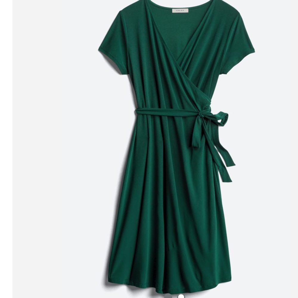 Trista short sleeve jersey faux wrap